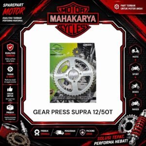 GIR SET GRAND DEPAN BELAKANG SUPRA X 428 12T 50T GEAR PRESS HONDA WIN