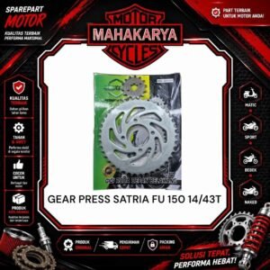 GEAR PRESS GIR SET DEPAN BELAKANG SATRIA FU 150 14T/43T 2013 KEBAWAH BARONG BELALANG